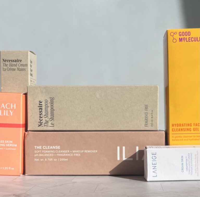 Clean skincare products
