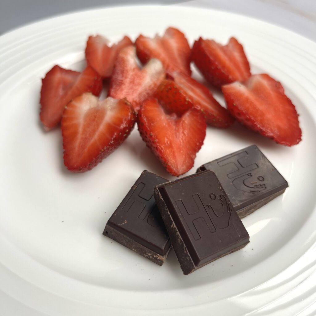 Strawberries and dark chocolate